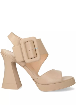 AGL 120mm leather sandals - Neutrals