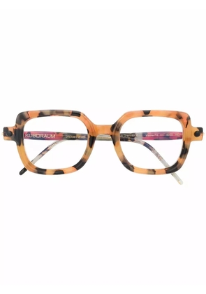 Kuboraum tortoiseshell-frame glasses - Brown