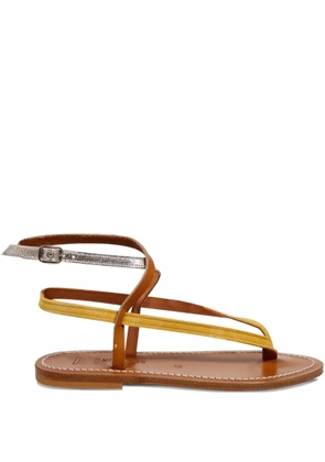 K. Jacques buckle-fastening leather sandals - Brown