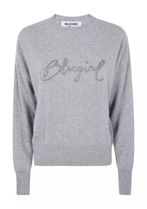 Blugirl crystal-embellished sweater - Grey