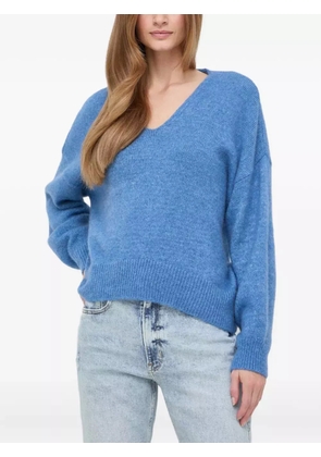 BOSS V-neck long-sleeves sweater - Blue