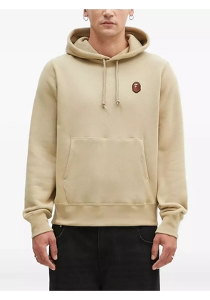 A BATHING APE® logo-patch hoodie - Neutrals