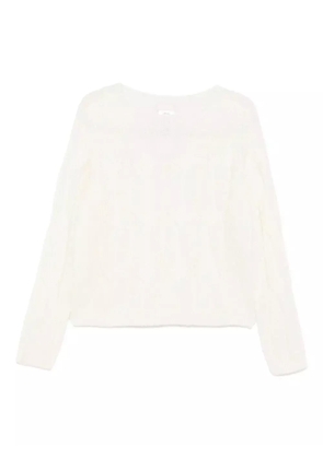 LIU JO cable-knit cropped sweater - Neutrals