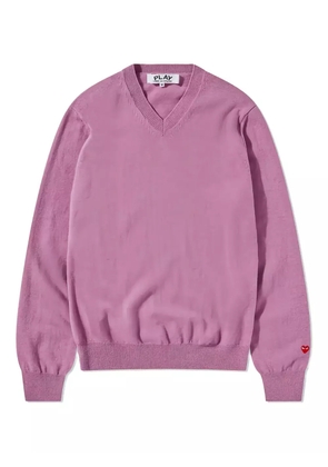 Comme Des Garçons Play V-neck logo-detail sweater - Purple
