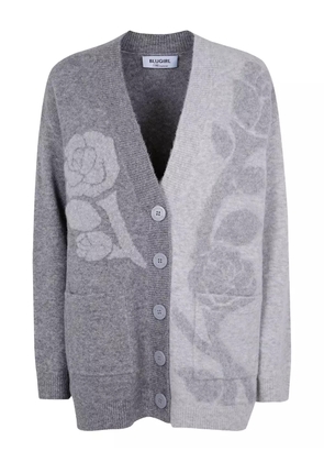 Blugirl rose-embellished cardigan - Grey