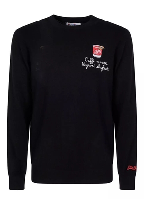 MC2 Saint Barth embroidered long-sleeve sweater - Black
