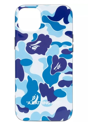 A BATHING APE® abstract-print iPhone 14 Plus case - Blue