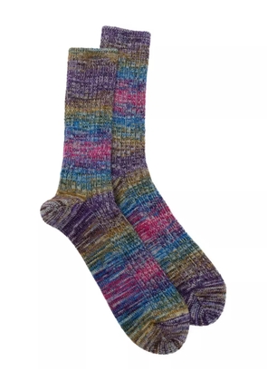 Anonymous Ism splash-pattern socks - Purple