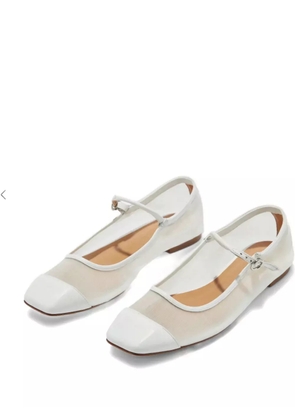 Aeyde Uma Mesh ballerina flats - White