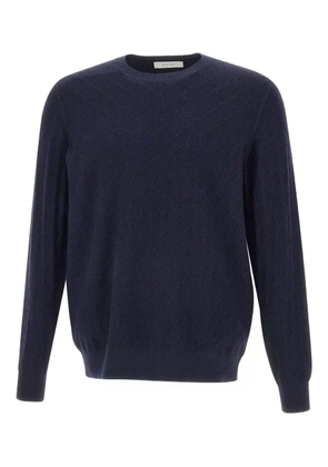 DIKTAT diamond-pattern crew-neck sweater - Blue