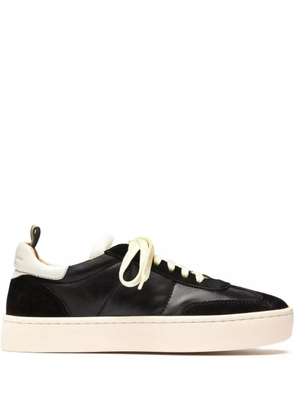 Officine Creative Kombined suede platform sneakers - Black