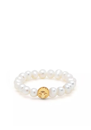 Nialaya Jewelry pearl beaded ring - Gold