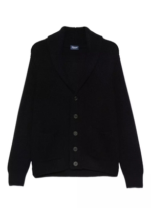 Drumohr shawl-collar patch-pocket cardigan - Blue