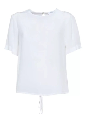 Barba drawstring-hem T-shirt - White