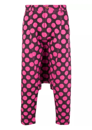 Comme Des Garçons Pre-Owned drop crotch dotted trousers - Pink