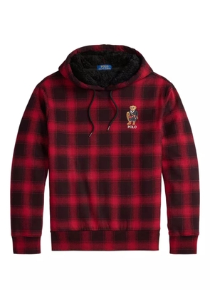 Polo Ralph Lauren plaid-pattern hoodie - Red