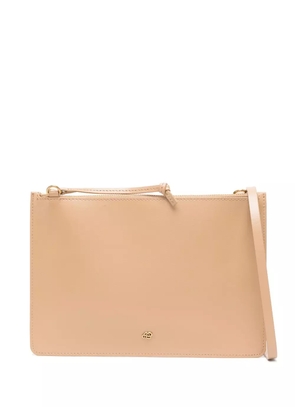 By Malene Birger Aya leather clutch bag - Neutrals