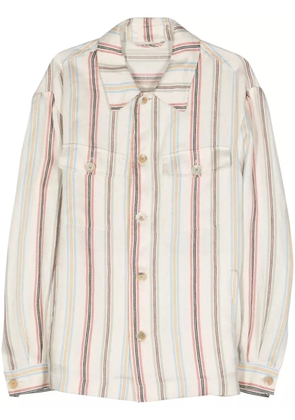 ETRO striped herringbone shirt - Neutrals