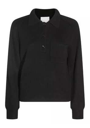 Allude polo-neck patch-pocket sweater - Black