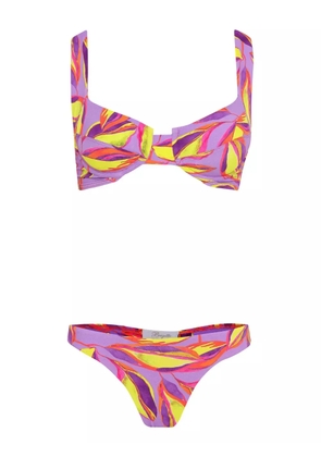 Brigitte botanical-print bikini - Purple