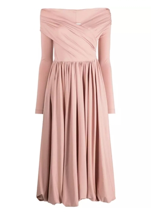 Philosophy Di Lorenzo Serafini off-the-shoulder cotton midi dress - Pink