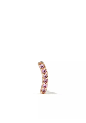 Maria Black 14kt yellow gold Crescent pink sapphire stud