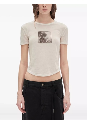 Ann Demeulemeester graphic-print jersey t-shirt - Neutrals
