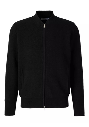 Gran Sasso zip-front ribbed cardigan - Black