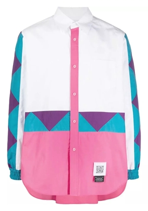 Fumito Ganryu colour-block windbreaker shirt - White