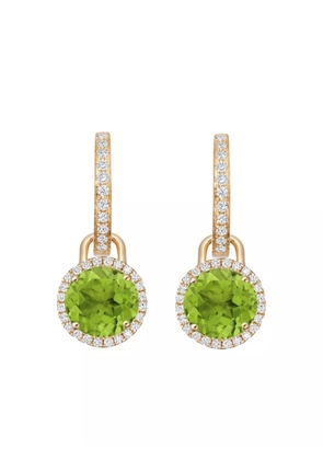 Kiki McDonough 18K yellow gold Grace peridot and diamond drop earrings