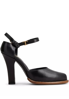 Tod's logo-plaque leather pumps - Black