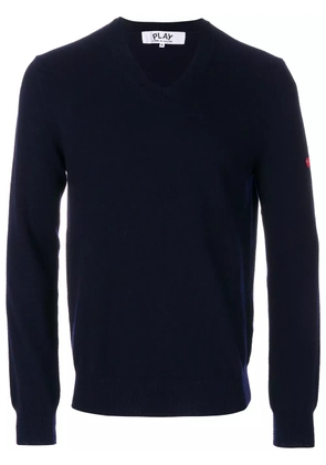 Comme Des Garçons Play heart-patch sweater - Blue