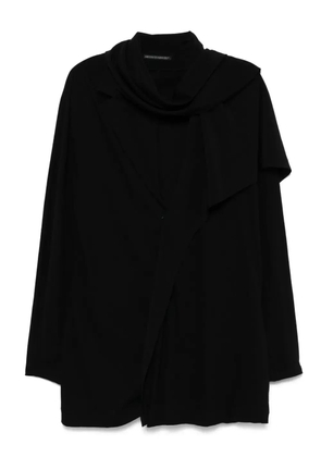 Yohji Yamamoto scarf-collar blazer - Black