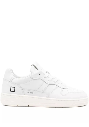 D.A.T.E. square-logo leather trainers - White