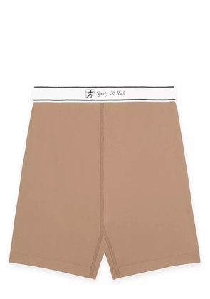 Sporty & Rich Runner Script biker short - Neutrals