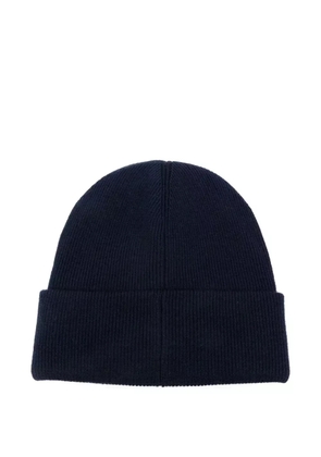 Moose Knuckles logo-plaque beanie - Blue