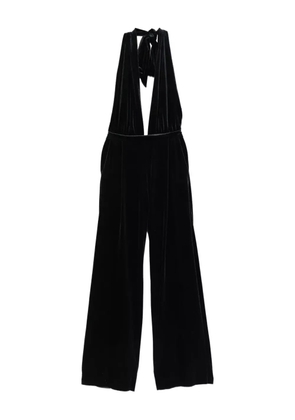 Amazuìn Gily halterneck velvet jumpsuit - Black