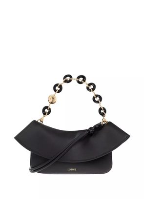 LOEWE chain-link ruffled shoulder bag - Black
