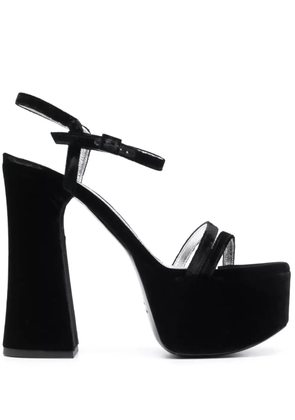 Philosophy Di Lorenzo Serafini 140mm velvet-finish sandals - Black