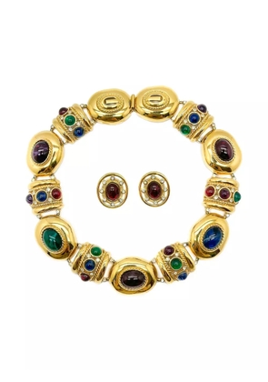 Givenchy Pre-Owned 1980s Byzantine necklace and earrings - Gold