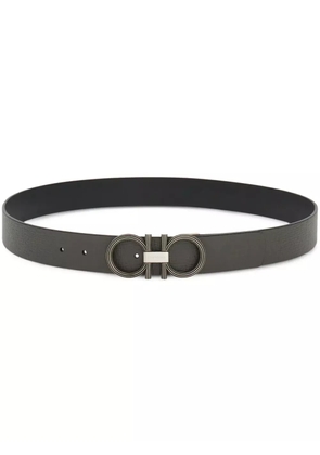 Ferragamo Gancini-buckle leather belt - Grey