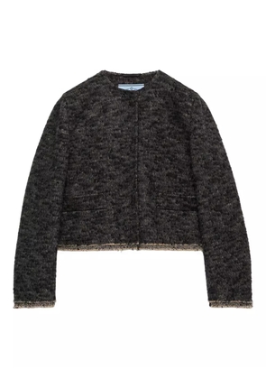 Prada contrast-trim jacket - Grey