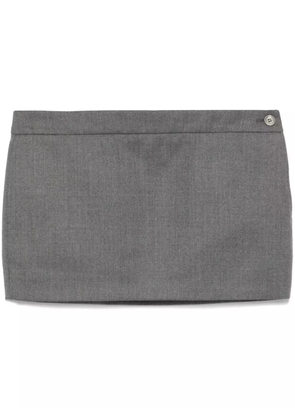 WARDROBE.NYC dart-detail mini skirt - Grey