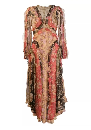 ZIMMERMANN floral patchwork dress - Orange