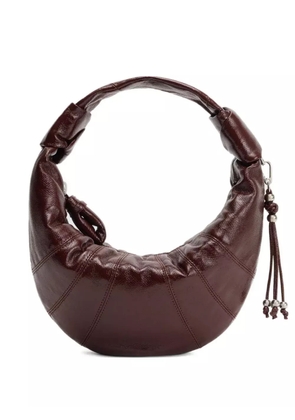 LEMAIRE Mini Fortune Croissant knotted half-moon shoulder bag - Brown