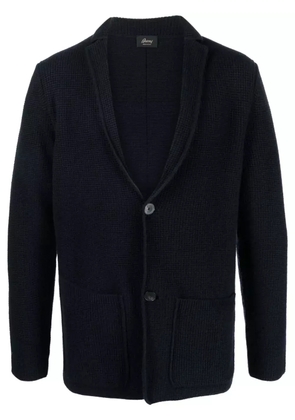 Brioni waffle-knit button-up cardigan - Blue