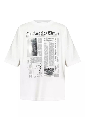 Palm Angels newspaper print T-shirt - White