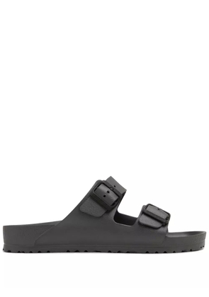 Birkenstock logo-debossed double-strap slides - Black