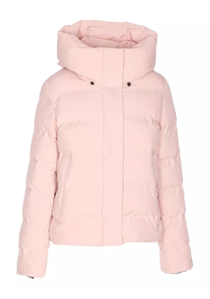 Save The Duck logo-patch puffer jacket - Pink