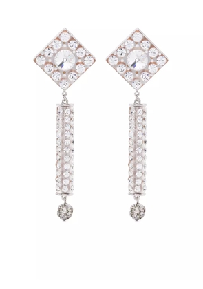 Alessandra Rich crystal pendant earrings - Silver